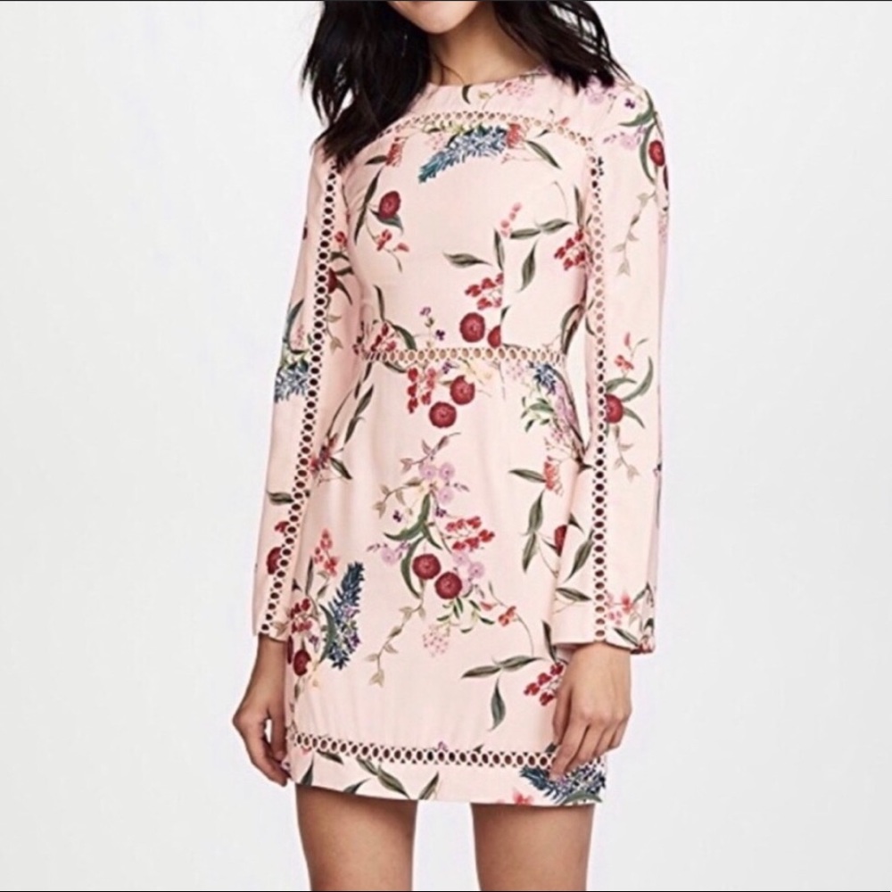 Keepsake Indulge Floral Mini Dress Pink Small NWT